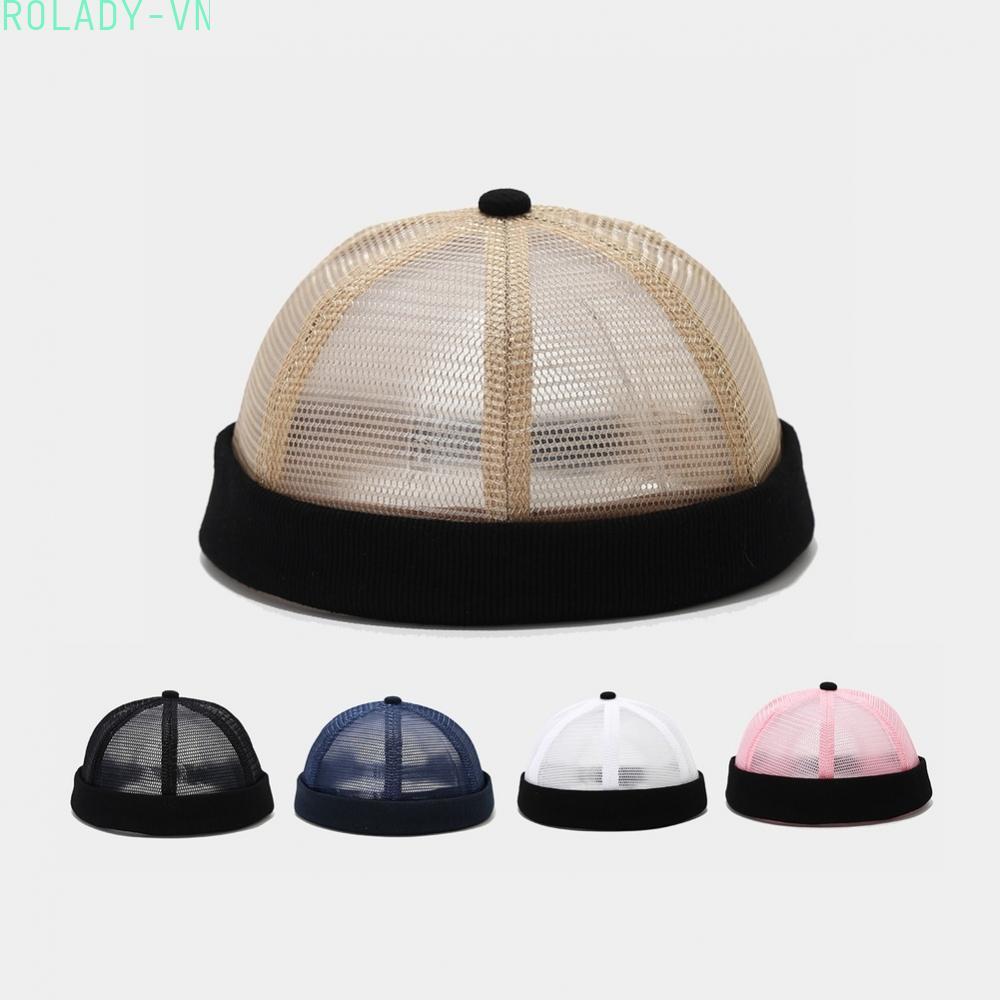 #ROYALLADY#Mesh Summer Hat Customizable Size Fit No Eaves Style Durable Polyester Fabric