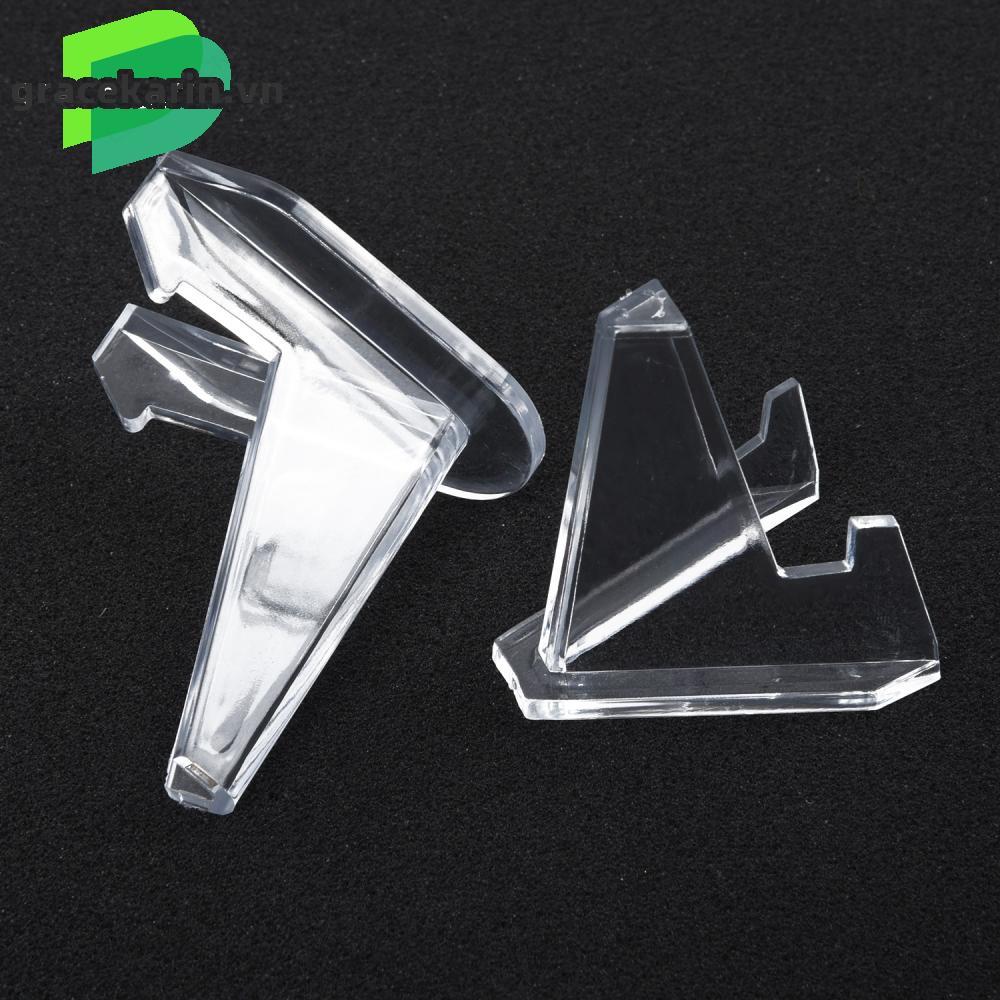 [GRCEKRIN-VN]2Pcs Medium Clear Square Acrylic Transparent Cards Tablets Coin Stand Holder