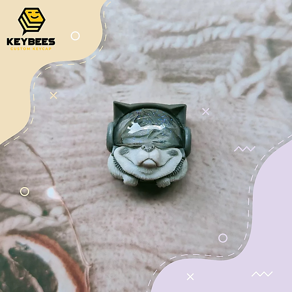 Artisan Keycap - Nút bàn phím cơ resin handmade Sirius Keycap Space Grey