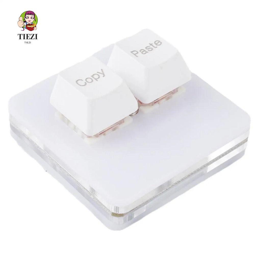 TIEZI Copy Paste Keypad, Acrylic Red Switch Custom Mini 2 Key Key Key Key Key Key Key, Hot Swap Mini