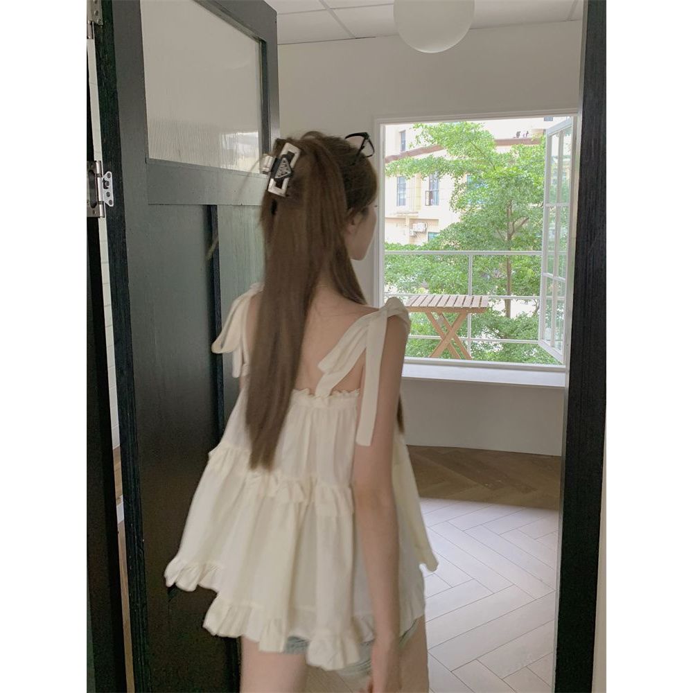 Lin Linzi の Pure Desire Design Niche Sweet Female với áo không tay mùa hè phong cách mới Áo Vest dán