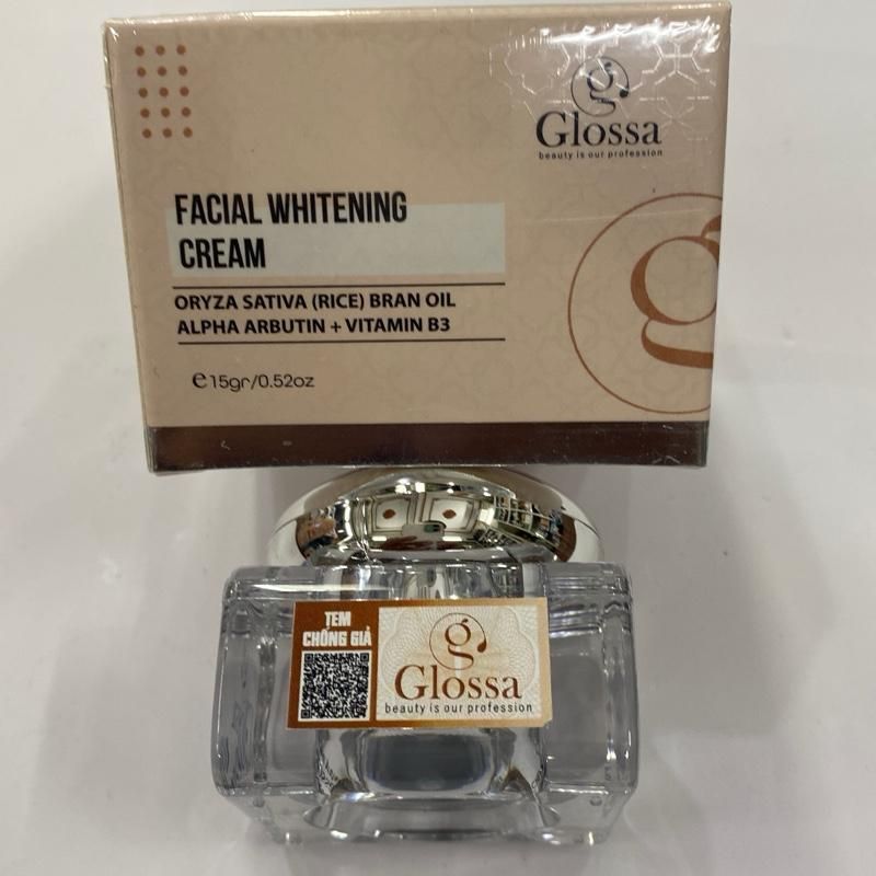 Kem Trắng Da Mặt Glossa với Dầu Gạo Oryza Sativa, Alpha Arbutin & Vitamin B3, 12g - Skincare