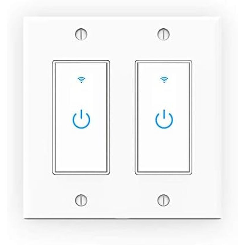 Công tắc đèn thông minh, Công tắc WiFi Công tắc treo tường cảm ứng 1 Gang, Tương thích với Alexa Goo
