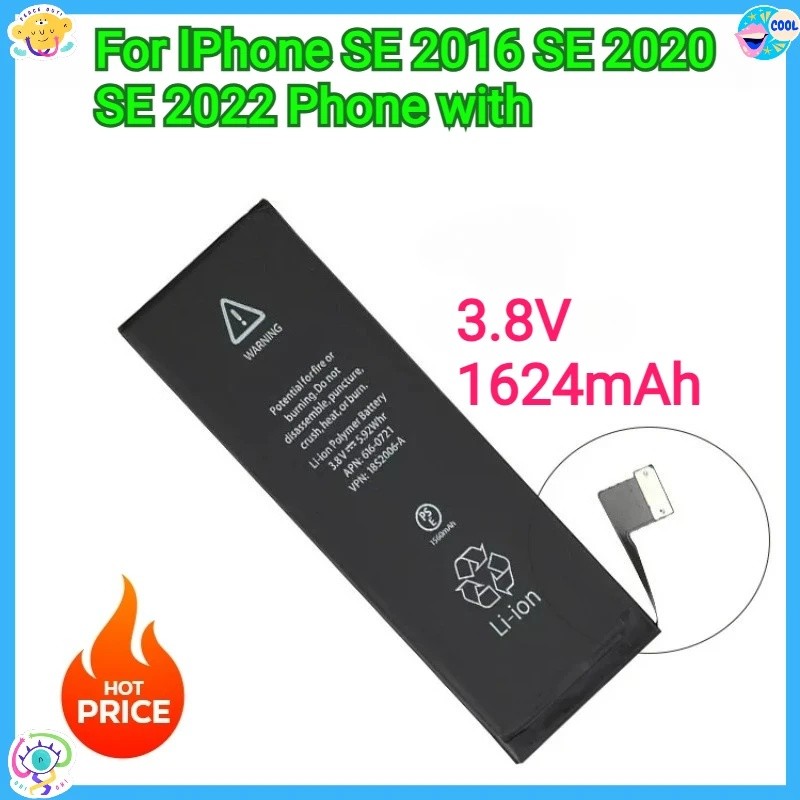 Pin thay thế chất lượng cao Zero-cycle mới cho điện thoại IPhone SE 2016 SE 2020 SE 2022