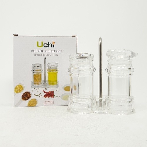 Bộ / Bộ Chai Gia Vị 2 Món UCHI ZIH064 Màu Trong Suốt Chính Hãng