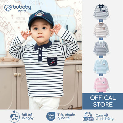 Áo dài tay Polo BU Baby Pione, áo dài tay trẻ em, áo tay thu đông, áo dài tay đi học | PPN3103TN