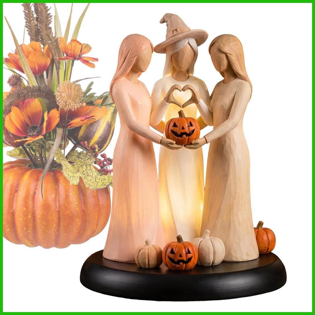 Chị Em Các Bức Tượng Bí Ngô Halloween Ma Quái Trừu Tượng Nghệ Thuật 3 Chị Em Sưu Tập Các Bức Tượng N