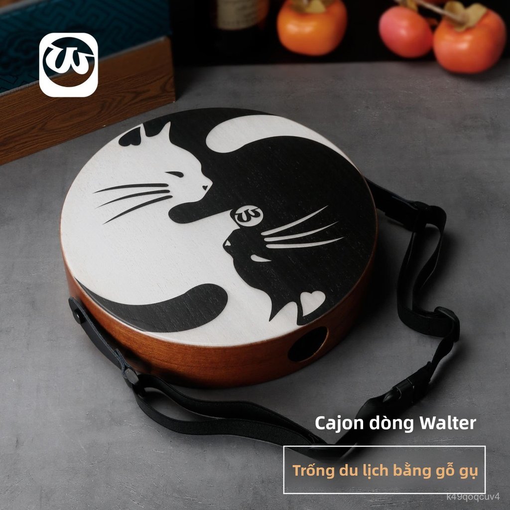 Trống cajon mini du lịch Walter 8 mặt nhỏ gọn di động dễ chơi nhạc cụ gõ nhịp tiện lợi