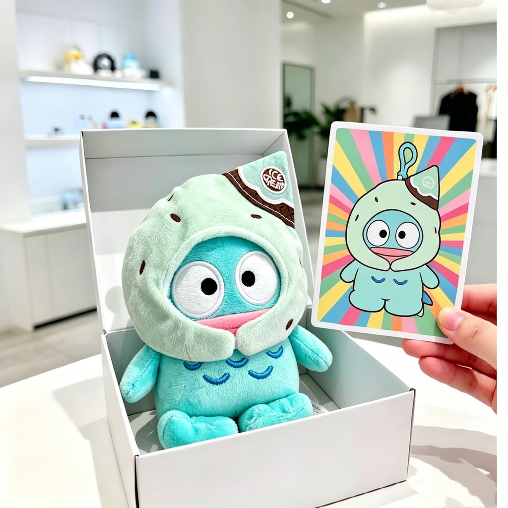 Ice Cream Ugly Fish Hanton Bag Pendant Cute Plush Doll Keychain Couple Gift