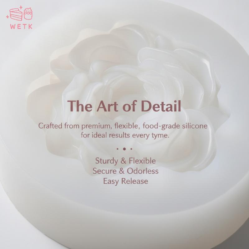 [WETK] Khuôn nến silicon hoa 3D Jasmine Gardenia Design BPA Free cho nến thơm thủ công DIY Craft Gif