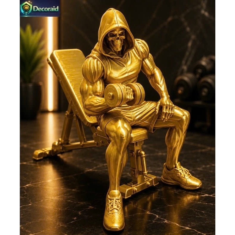 Mô Hình Decor Gymer Cầm Tạ-Decoraid