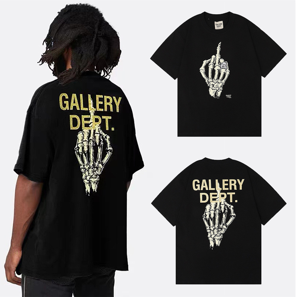 Phiên bản chính xác GALLERY DEPT GALLERY DEPT Nước rửa cà vạt chất lượng cao in tay ngắn đường phố c