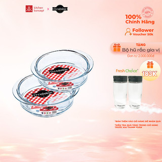 Xửng hấp gốm thủy tinh chịu nhiệt Ocuisine sản xuất tại Pháp - 20cm/24cm