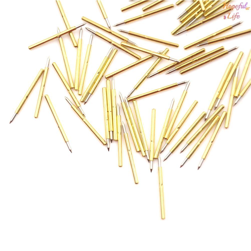 [HLS] 100 chiếc P75-B1 Dia 1.0mm Cusp Spear Spring Loaded Test Probes Pogo Pins công cụ Mới