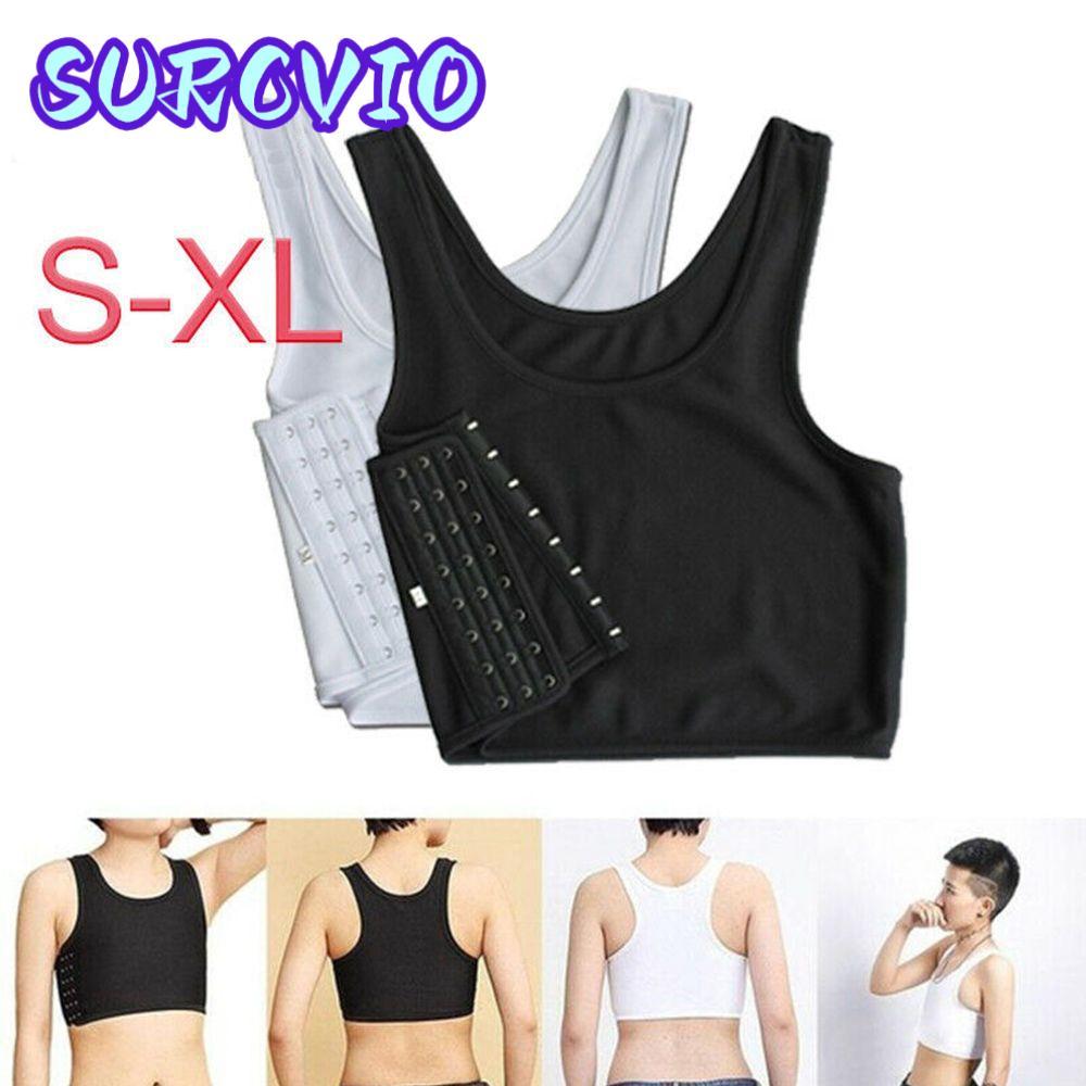 SURCVIO Corset Quần Lót Xe Tăng Áo Ngực Chất Kết Dính Đồng Tính Nữ Tomboy