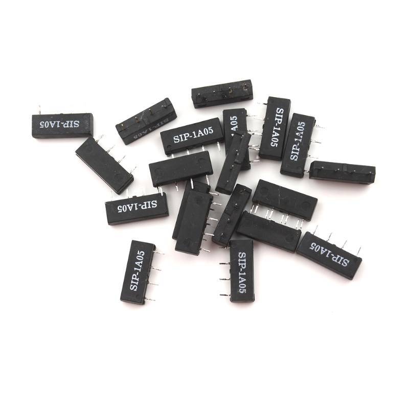 (MỚI) Mới 20 Chiếc 5V Rơ Le SIP-1A05 Reed Switch Relay 4PIN Cho PAN CHANG Relay