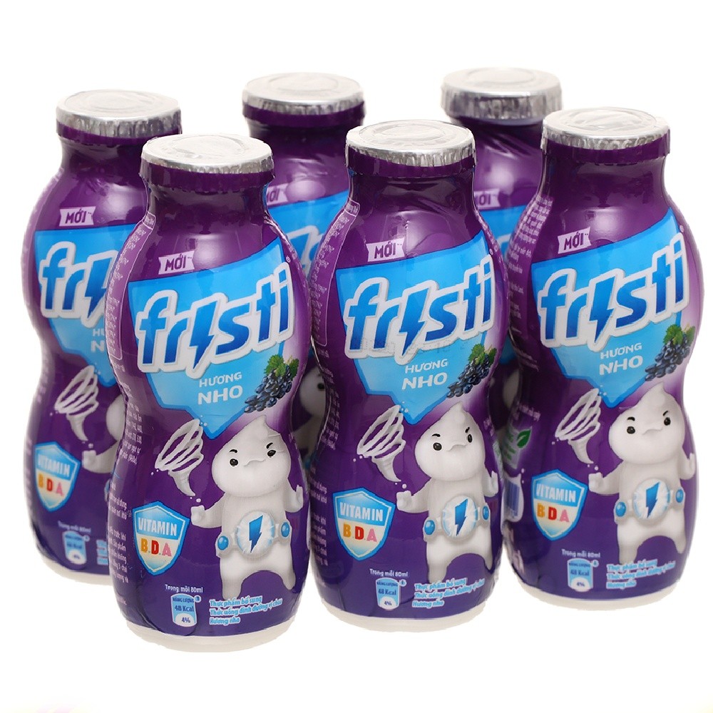 Lô 6 sữa Fristi hương nho chai 80ml - 61112