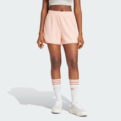 adidas Lifestyle Essentials Wide Rib Sprinter Shorts Women Pink JD5165