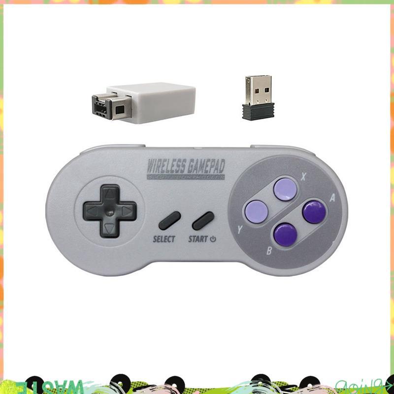 Bộ điều khiển trò chơi Joypad Cần điều khiển màu xám-Trắng Tương thích cho SNES Mini PC NS Switch 2 