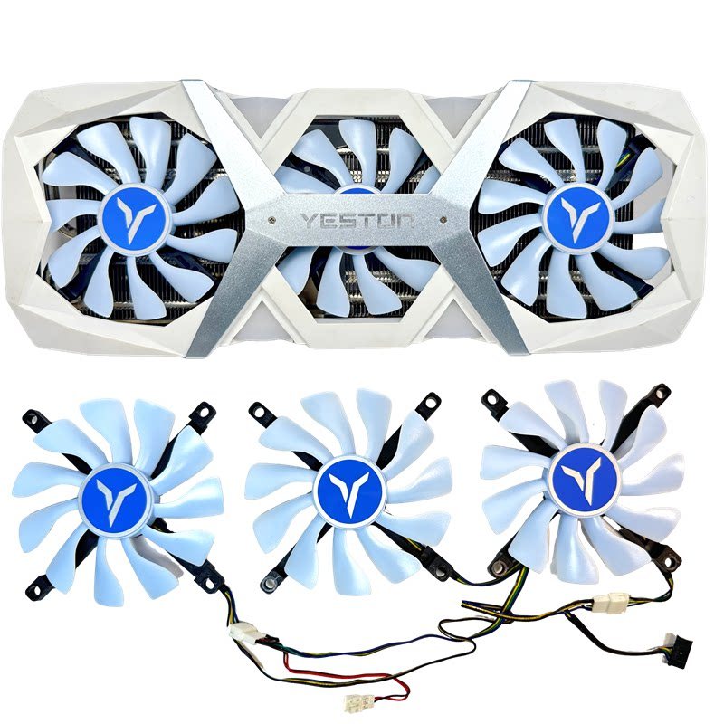 Bán chạy [Phụ kiện làm mát] Quạt Card đồ họa chính Yingtong RTX4060TI Thích hợp để làm mát RX9060XT 