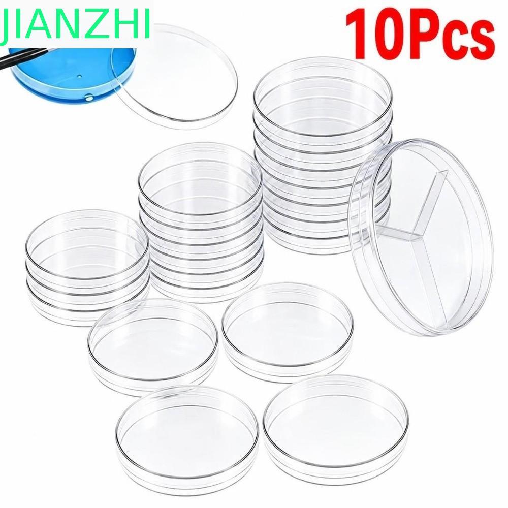 JIANZPH 10 Cái / bộ Đĩa Petri, 35 / 60 / 70 / 90 / 100 / 120 / 150mm Đĩa Petri dùng một lần, Phòng t