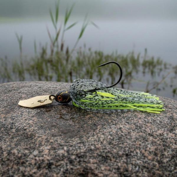 Jig Câu Cá Quay Lưỡi Trai Sống Động Như Thật Jig Mồi Câu Cá Mini Jig Dụ Cho Bass Phản Ứng Trong Cỏ V
