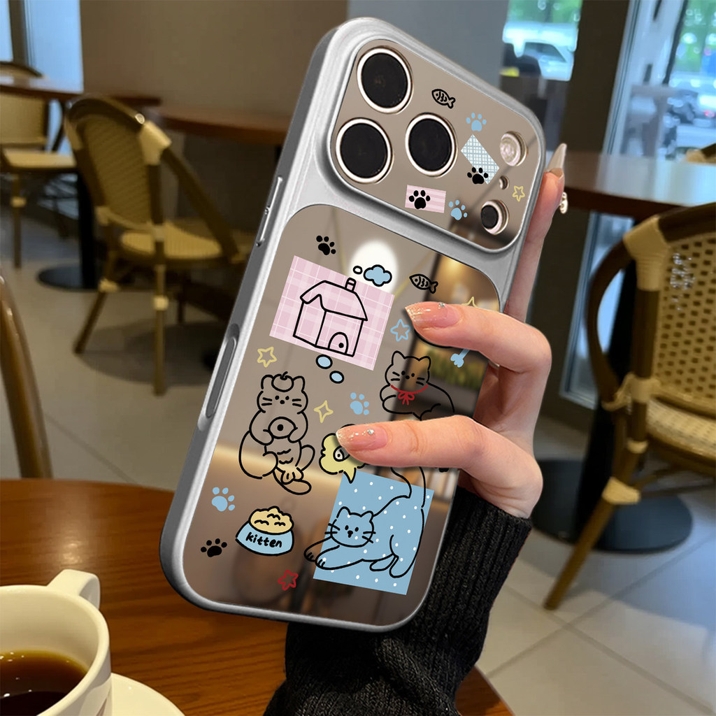 Dành Cho Realme Narzo 90 90X 80 Lite 70 70X 60 50i 50A Prime 50 30 Pro 30A 20 20A 10A Cat Silver Vỏ 