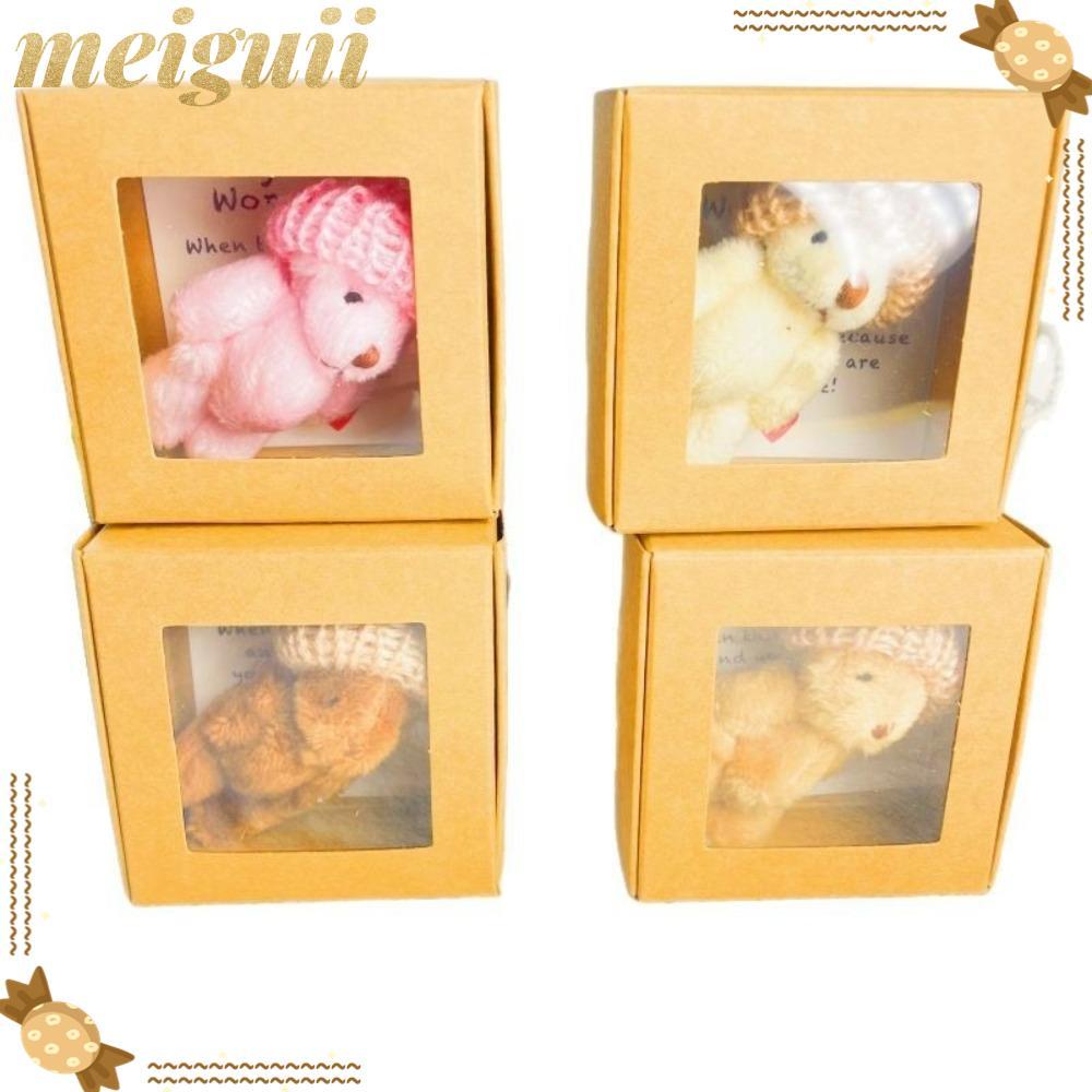 MEIGUII Gấu Bông Sang Trọng Sang Trọng Dễ Thương Mini Gấu Bông Hộp Trong Hộp Kích Thước Mini Túi Gấu