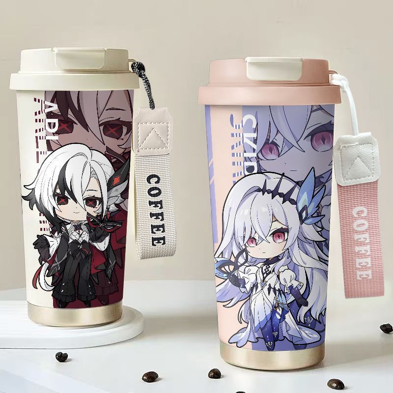 Genshin Impact / Arlecchino / Skirk / Genshin Impact Q Phiên bản Skirk Arlecchino Thermos Cup Thép k