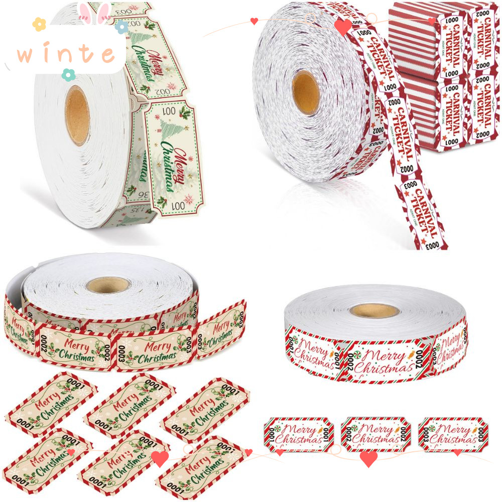 HẤP DẪN 500 Chiếc Vé Bè Giáng Sinh Vui Vẻ, Nhiều Màu Sắc 5cm * 2.5cm Vé Có Thể Rách, Vui Nhộn In Hìn
