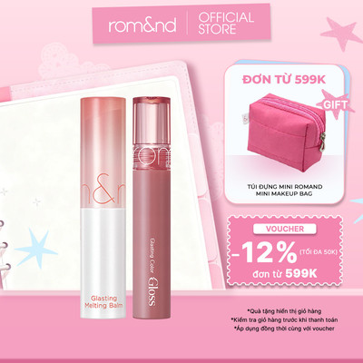 [Volumn Hack Duo] Combo Son Dưỡng Romand Glasting Melting Balm + Son Bóng Romand Glasting Color Gloss