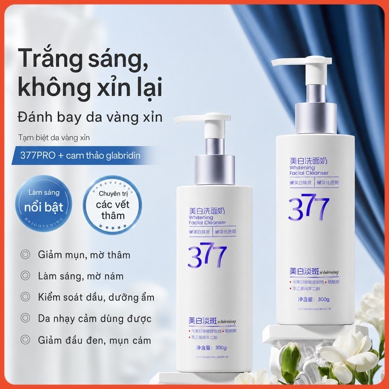 【Đơn từ 118K tặng mặt nạ 377】SOCUS Sữa Rửa Mặt 377 – Làm Sáng Da, Mờ Thâm, Kiểm Soát Dầu,hồng tự nhi