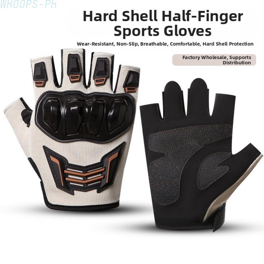 Găng tay xe máy Nửa ngón tay với Knuckle Guard Chống trượt Microfiber thoáng khí