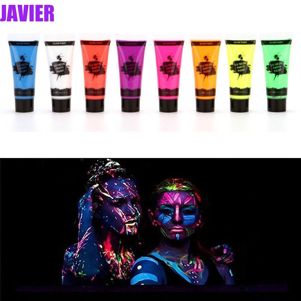 JAVIER Face Huỳnh Quang Glow Paint, Lễ Hội 10ml Body Art Painting, Body Face Paints Set Kids Makeup 
