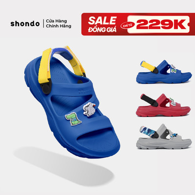 Giày Sandal Bé Trai FX Chất Nhựa Đúc Cao Cấp Chống Trơn Trượt, Không Thấm Nước Shondo Nhiều Màu