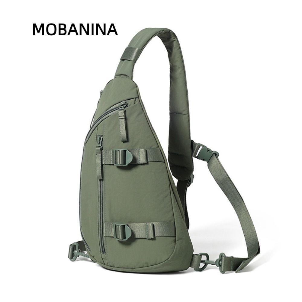 Túi đeo chéo thể thao MOBANINA, Túi đeo chéo nylon chống thấm nước nhẹ, Nhiều ngăn tiện lợi Túi đeo 