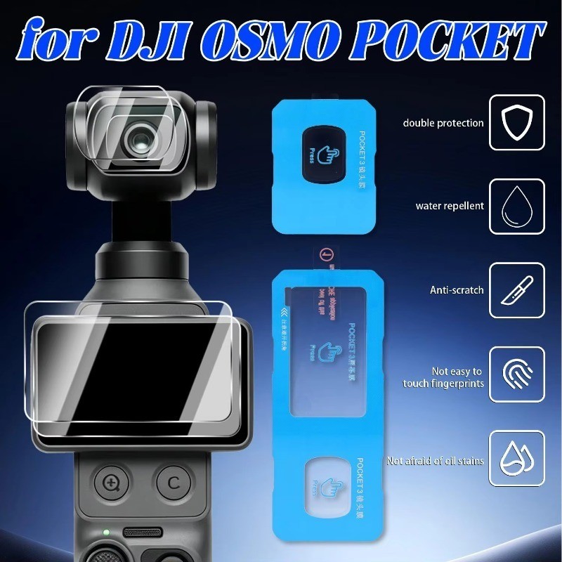 1-2 Bộ Dành Cho DJI Osmo Pocket2 Pocket3 Pocket4 HD Kính Camera Màn Hình LCD Bảo Vệ Cho DJI Osmo Poc