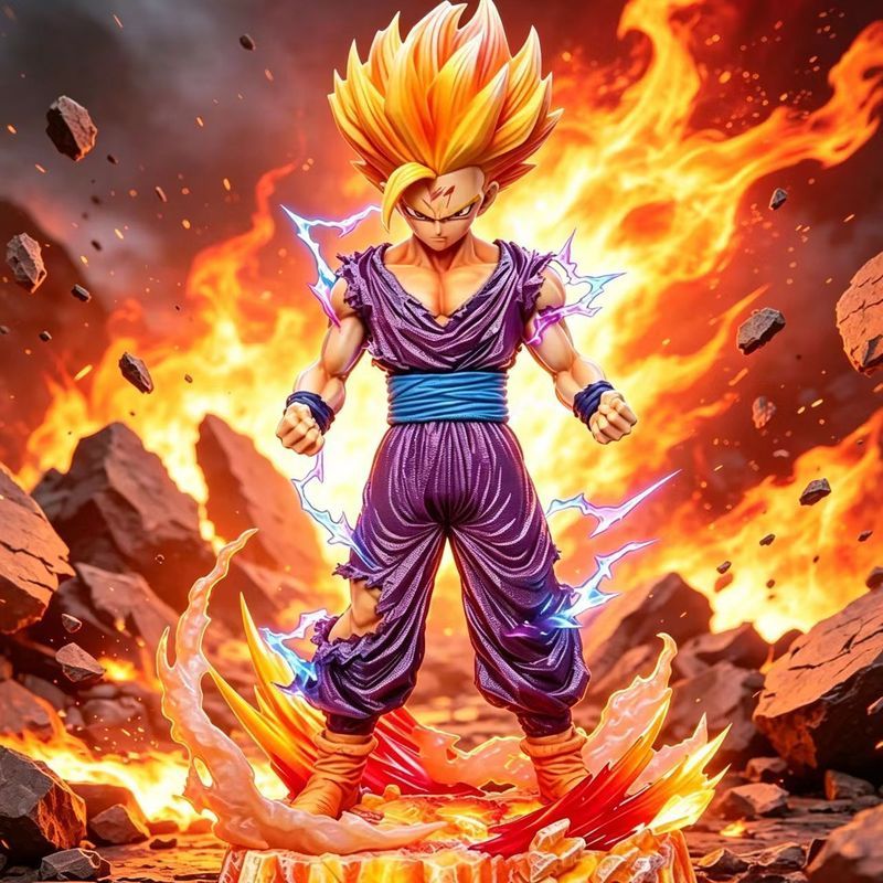 Dragon Ball Hình Siêu Hai Gohan Super Saiyan GK Son Gohan Anime Hình Đứng Chiến Đấu Mô Hình Cảnh