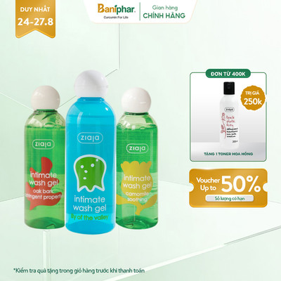 [Ưu Đãi] Dung Dịch Vệ Sinh Phụ Nữ Intimate ZIAJA Giúp Làm Sạch, Dưỡng Ẩm Sâu Cân Bằng Độ pH 200ml