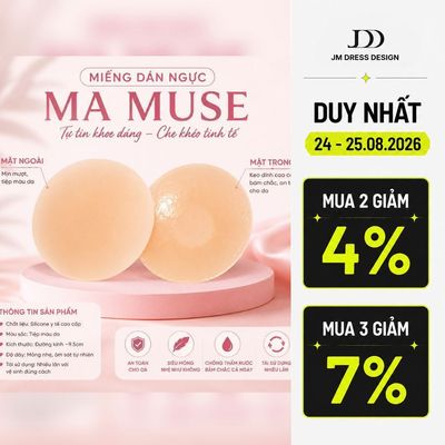 Miếng Dán Ngực Silicone Tái Sử Dụng Nhiều Lần QT2402.2403. Miếng Dán Ti Ngực Siêu Mỏng Chống Lộ, Bám Chắc Tự Nhiên By JM