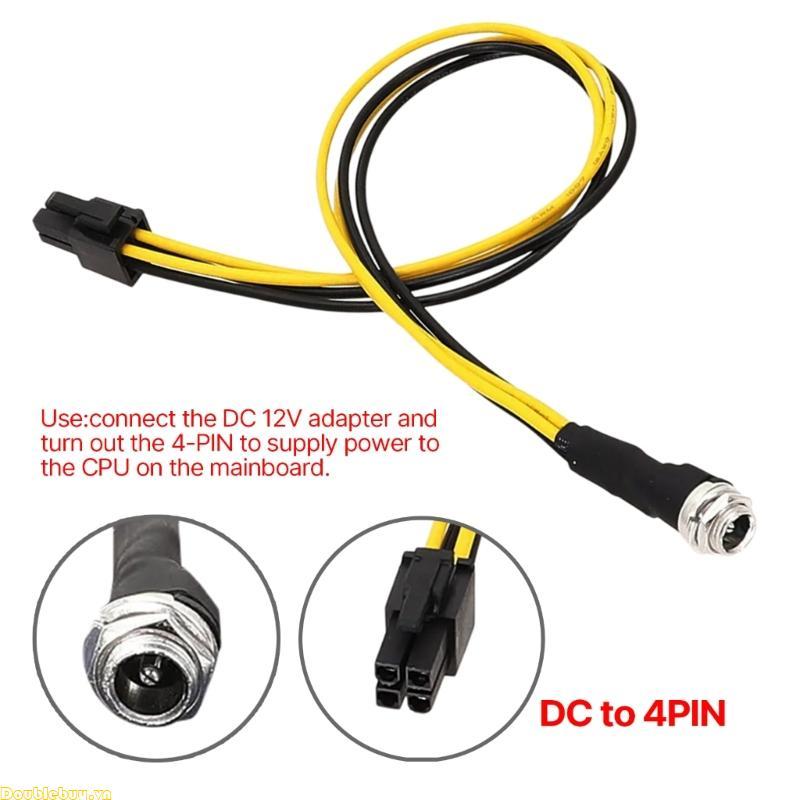 Doublebuy DC5525 sang Mainboard CPU Cáp cấp nguồn DC5521 sang 4PIN 4PIN Dây chuyển đổi
