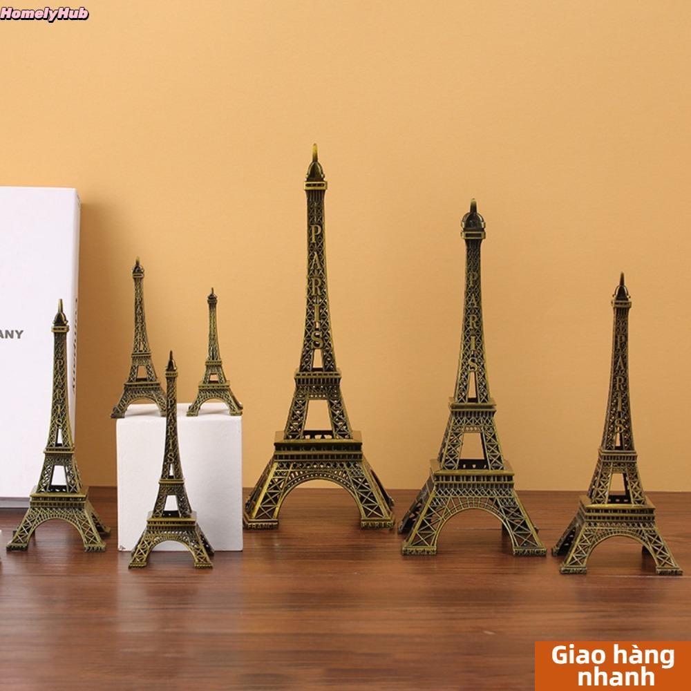 [COD] Tượng tháp Eiffel HOMELYHUB, Thiết kế tinh tế Mô hình tháp Eiffel 7 kích cỡ, Đồng kèm hộp Đồ t