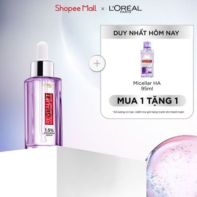 Serum dưỡng cấp ẩm tức thì, giúp làm giảm nếp nhăn & căng mướt da L'Oreal Paris Revitalift 1.5% Hyaluronic Acid 30ml