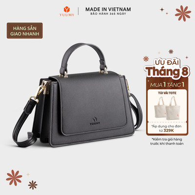 Túi Yuumy (Thời trang nữ nắp gập phối quai xách - Túi đeo chéo da Seasand YN128)