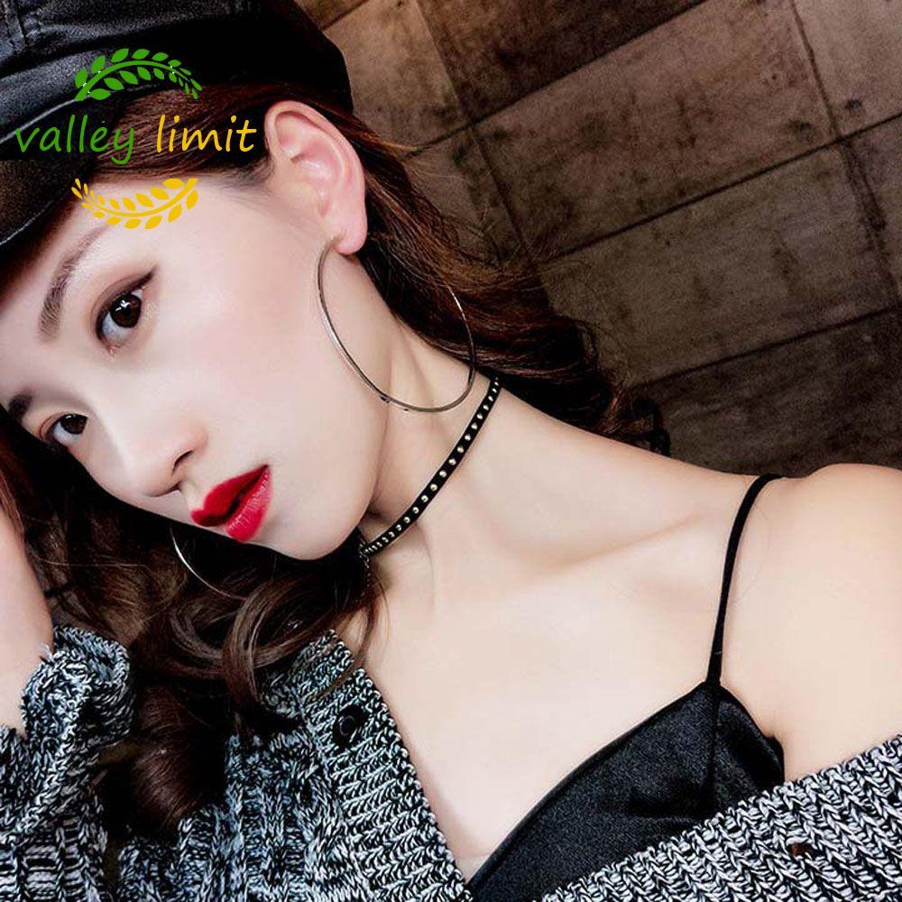 valley limit VALLEY LIMIT Ear Studs Party Punk Ring Trang sức nữ hình học Hàn Quốc