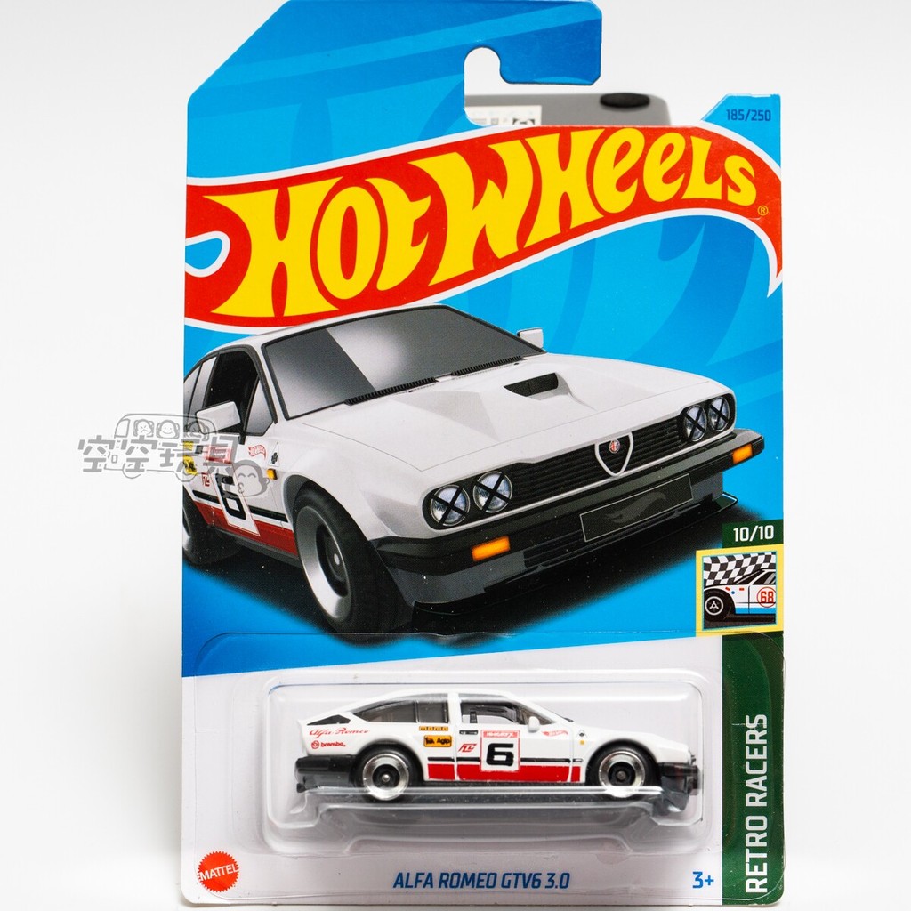 Hot Wheels 185 # ALFA ROMEO GTV6 3.0 Alfa Romeo trắng Hot Wheels Xe mô hình kim loại