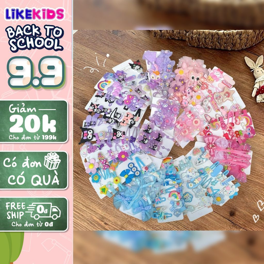 Set KẸP cho bé gái hoạ tiết cute - Likekids
