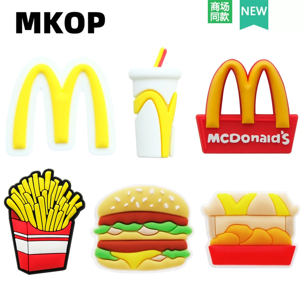 Mkop Lỗ Giày Phụ Kiện Cao Cấp Sense Khóa Giày Phụ Kiện McDonald 's Burger diy Giày Hoa Thích Ứng Cro