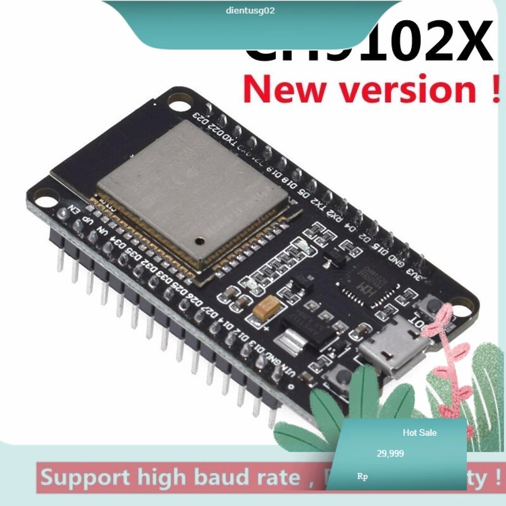 065 ESP32 Micro USB CH9102X WiFi+ Bluetooth Lõi Kép ESP32- ESP-WROOM-32 30pin