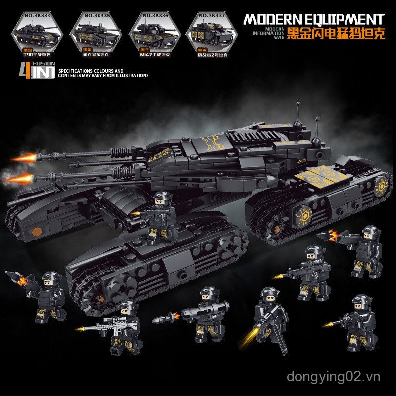 Xe tăng quân sự Le T90 Major Tank Challenger No. 2 Đồ chơi khối xây dựng cao phù hợp với giáo dục tr
